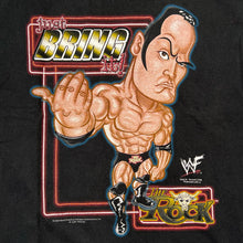 Load image into Gallery viewer, Vintage 2000 WWF The Rock Just Bring It Caricature Wrestling Tee
