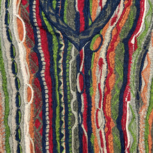 Load image into Gallery viewer, Coogi Classic Multicolor 3D Knit V Neck Linen Cotton Blend Pullover Sweater
