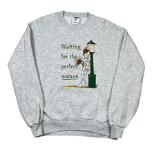 Load image into Gallery viewer, Vintage Waiting For The Perfect Woman Pullover Crewneck Sweatshirt
