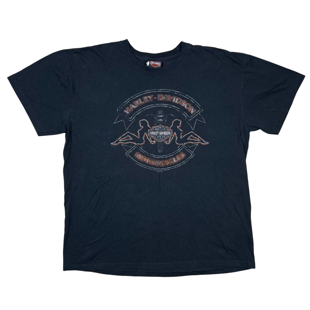 2014 Harley Davidson Biker Babes Silhouette Pocono Mountains Motorcycle Tee