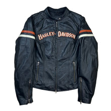 Load image into Gallery viewer, Women’s Harley Davidson Spell Out Leather Motorcycle Jacket

