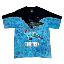 Load image into Gallery viewer, Vintage 1999 Star Trek USS Enterprise Tie Dye TV Show Promo Tee
