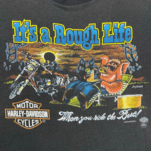 Load image into Gallery viewer, Vintage Harley Davidson It’s A Rough Life Pig Biker Wildwood Tee
