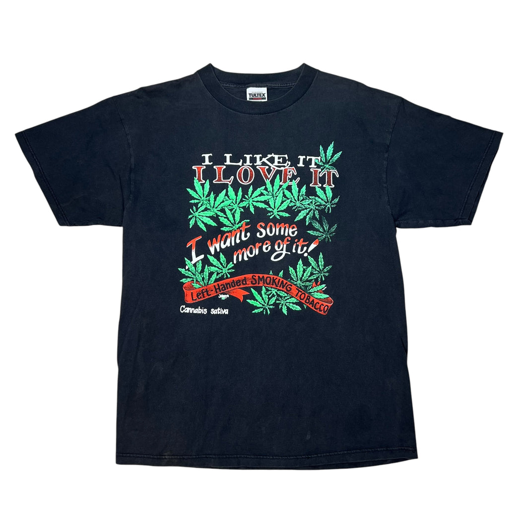 Vintage Cannabis Sativa Left-Handed Smoking Tobacco Tee