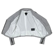 Load image into Gallery viewer, Women’s Club Monaco Moto Style Striped Crop Jacket
