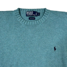 Load image into Gallery viewer, Polo Ralph Lauren Stone Blue Pullover Knit Cotton Sweater
