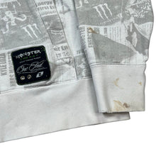 Load image into Gallery viewer, Vintage 2000s Monster Energy News AOP Zip Up Hoodie Sweatshirt
