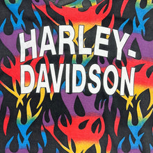 Load image into Gallery viewer, Vintage Harley Davidson Alamo City Rainbow Flames AOP Tee
