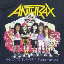 Load image into Gallery viewer, Vintage 1988 Anthrax State Of Euphoria Road To Band Tour Tee
