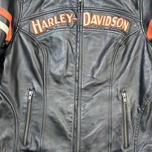 Load image into Gallery viewer, Women’s Harley Davidson Spell Out Leather Motorcycle Jacket
