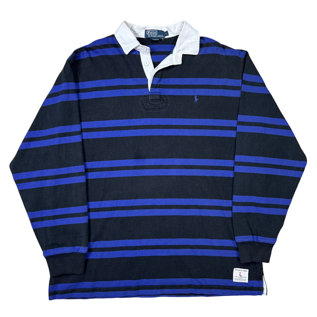 Vintage Polo Ralph Lauren Cotton Striped Rugby Shirt