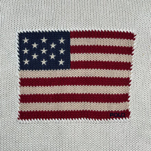 Load image into Gallery viewer, Vintage Polo Ralph Lauren American Flag USA 100% Cotton Knit Sweater
