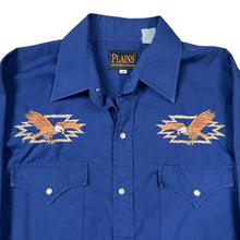 Load image into Gallery viewer, Vintage Plains Western Wear Eagle Button Up Long Sleeve Shirt
