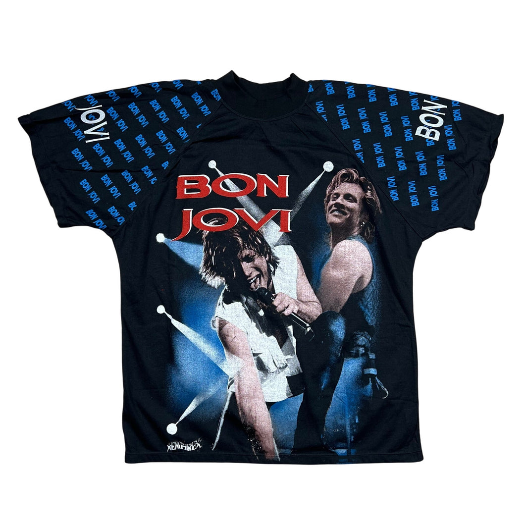 NWOT Vintage Bon Jovi Euro Bootleg AOP Band Tee