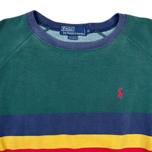 Load image into Gallery viewer, Vintage Polo Ralph Lauren Striped Cotton Crewneck Sweatshirt
