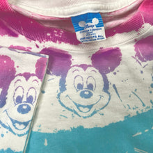 Load image into Gallery viewer, Vintage Disney Mickey Mouse Splatter Stripes AOP Tee
