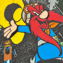 Load image into Gallery viewer, Vintage 1993 Looney Tunes Motorcycle Gang That’s All Folks Big Print Tee
