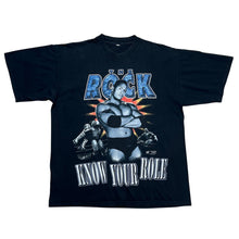 Load image into Gallery viewer, Vintage 1999 WWF The Rock Know Your Role Shut Your Mouth Big Print Wrestling Tee
