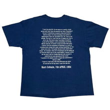 Load image into Gallery viewer, Vintage Kurt Cobain Suicide Note Memorial Tee

