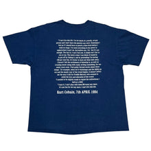 Load image into Gallery viewer, Vintage Kurt Cobain Suicide Note Memorial Tee
