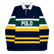 Load image into Gallery viewer, Polo Ralph Lauren Striped Spell Out Long Sleeve Rugby Shirt
