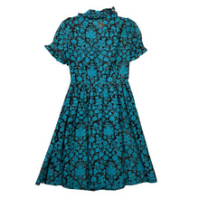 Load image into Gallery viewer, Betsey Johnson Blue Buttoned Belted Midi Dress
