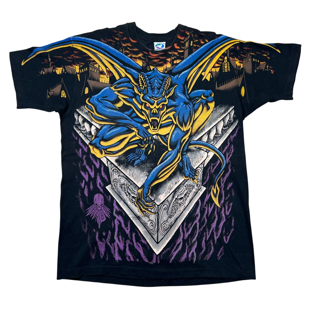 Vintage 1995 Liquid Blue Gargoyle AOP Tee