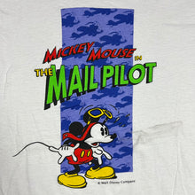 Load image into Gallery viewer, Vintage 1996 Disney Mickey Mouse The Mail Pilot Cartoon Promo Tee
