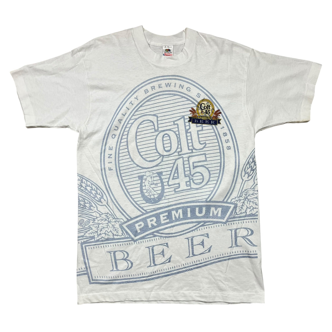 Vintage Colt 45 Beer Big Print Promo Tee