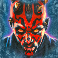 Load image into Gallery viewer, Vintage Liquid Blue Darth Maul Star Wars Movie Promo Tie Dye Tee
