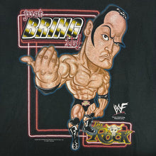 Load image into Gallery viewer, Vintage 2000 WWF The Rock Just Bring It Caricature Wrestling Tee
