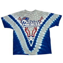 Load image into Gallery viewer, Vintage Liquid Blue New England Patriots Football Tie Dye Tee
