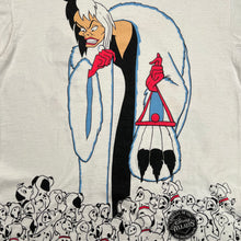 Load image into Gallery viewer, Vintage Disney Cruella De Vil 101 Dalmatians AOP Movie Promo Tee
