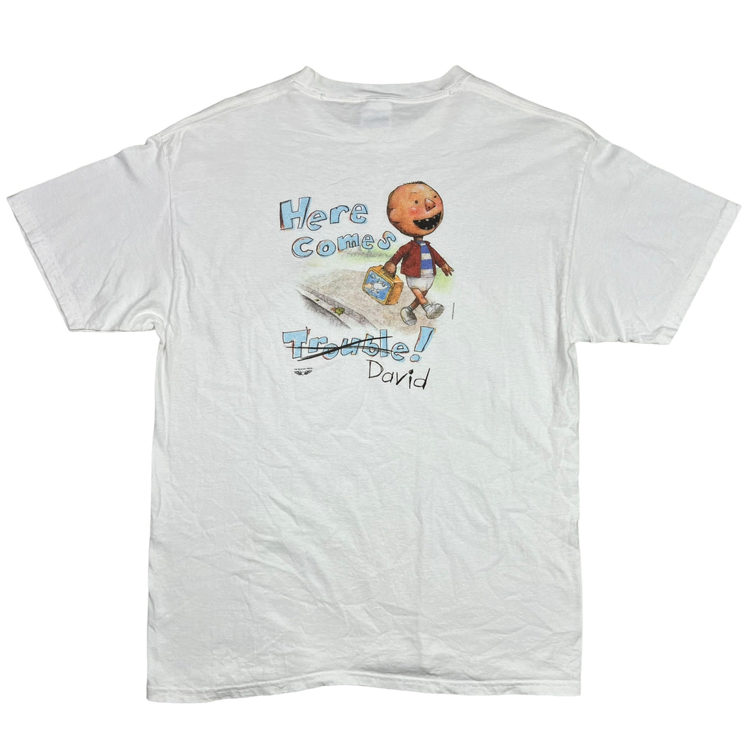 Vintage David Gets In Trouble Book Promo Tee