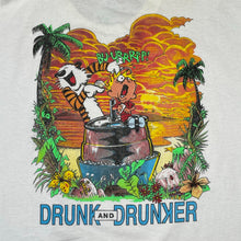 Load image into Gallery viewer, Vintage Calvin &amp; Hobbes Drunk And Drunker Beer Keg Tee
