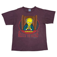 Load image into Gallery viewer, Vintage 1999 C.M. Burns Release The Hounds Simpsons TV Show Promo Tee
