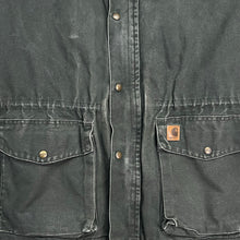 Load image into Gallery viewer, Carhartt Duck Canvas Blanket Lined Moss Green Chore Coat
