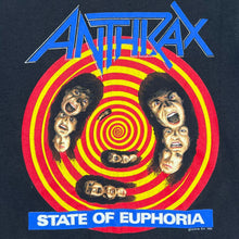 Load image into Gallery viewer, Vintage 1988 Anthrax State Of Euphoria Road To Band Tour Tee
