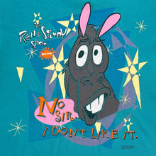 Load image into Gallery viewer, Vintage 1992 Nickelodeon Ren &amp; Stimpy Mr. Horse No Sir I Don’t Like It TV Show Promo Tee
