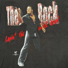 Load image into Gallery viewer, Vintage 1999 WWF The Rock Layin The Smackdown Wrestling Tee
