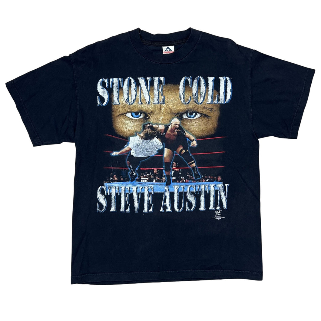 Vintage 1999 WWF Stone Cold Mankind Choke Slam Wrestling Tee