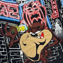 Load image into Gallery viewer, Vintage 1995 Looney Tunes Taz City Neon Lights AOFP Tee

