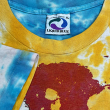 Load image into Gallery viewer, Vintage Liquid Blue Guns N’ Roses Big Print Split Tie Dye Band Tee
