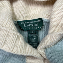 Load image into Gallery viewer, Lauren Ralph Lauren Hand Knit Lambswool Hooded Button Up Snow Dogs Sweater
