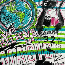 Load image into Gallery viewer, Vintage Magic Johnson We Believe World Safety Basketball AOP Tee
