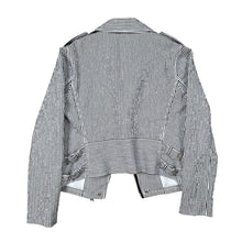 Load image into Gallery viewer, Women’s Club Monaco Moto Style Striped Crop Jacket
