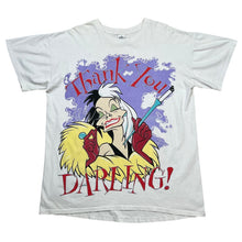 Load image into Gallery viewer, Vintage Disney Cruella De Vil Thank You Darling 101 Dalmatians Movie Promo Tee
