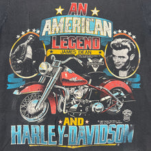 Load image into Gallery viewer, Vintage 1987 Harley Davidson American Legend James Dean Motorcycle Tee
