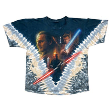 Load image into Gallery viewer, Vintage Liquid Blue Star Wars Tie Dye Movie Promo Tee
