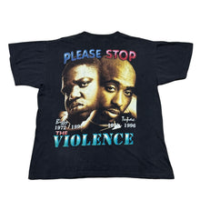 Load image into Gallery viewer, Vintage Notorious B.I.G. Tupac Stop The Violence Memorial Parking Lot Bootleg Rap Tee
